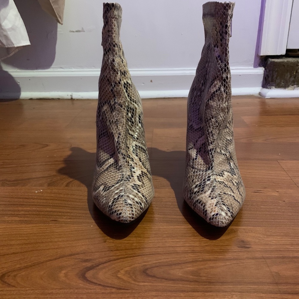 Public Desire Snakeskin Booties - Picture 2 of 4